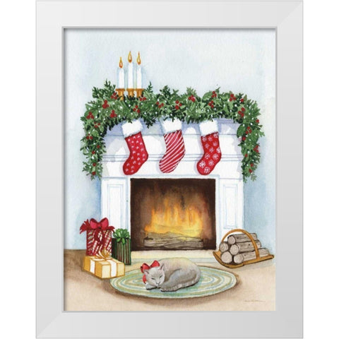 Night Before Christmas V White Modern Wood Framed Art Print by McKenna, Kathleen Parr