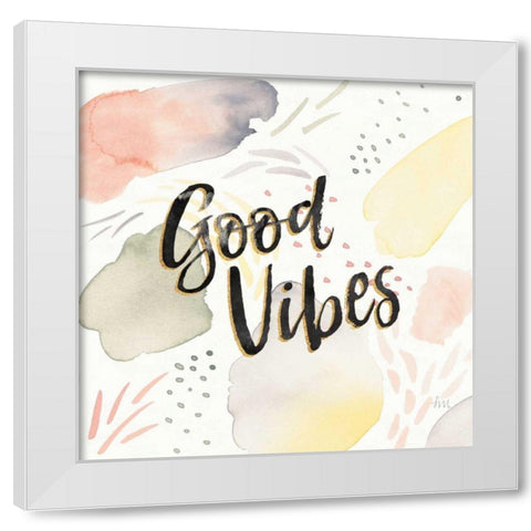 Meadow Breeze III White Modern Wood Framed Art Print by Marshall, Laura