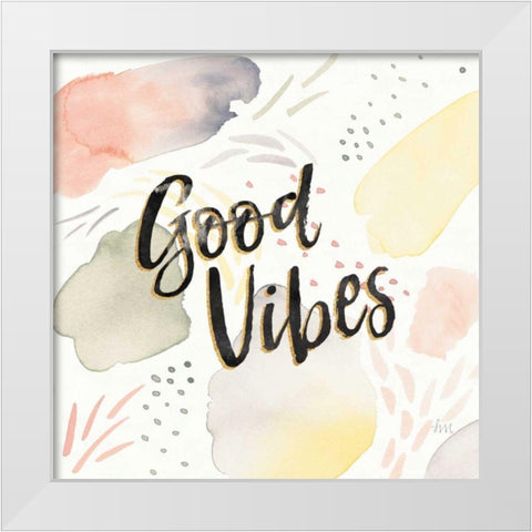 Meadow Breeze III White Modern Wood Framed Art Print by Marshall, Laura