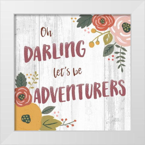 Wildflower Daydreams V Spice on Shiplap White Modern Wood Framed Art Print by Marshall, Laura