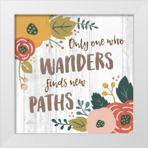 Wildflower Daydreams VI Spice on Shiplap White Modern Wood Framed Art Print by Marshall, Laura