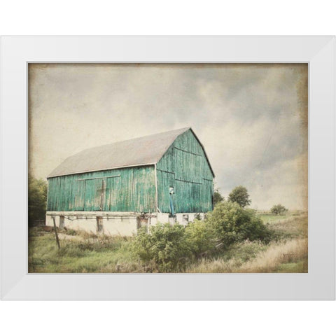 Late Summer Barn I Crop Vintage White Modern Wood Framed Art Print by Urquhart, Elizabeth