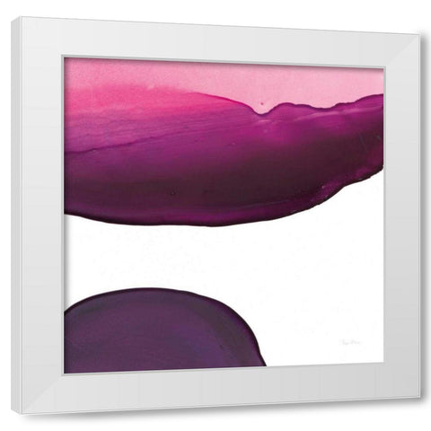 Swish of Magenta III White Modern Wood Framed Art Print by Rhue, Piper
