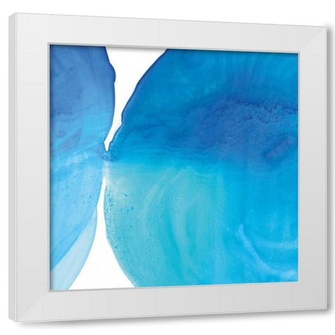 Pools of Turquoise I White Modern Wood Framed Art Print by Rhue, Piper