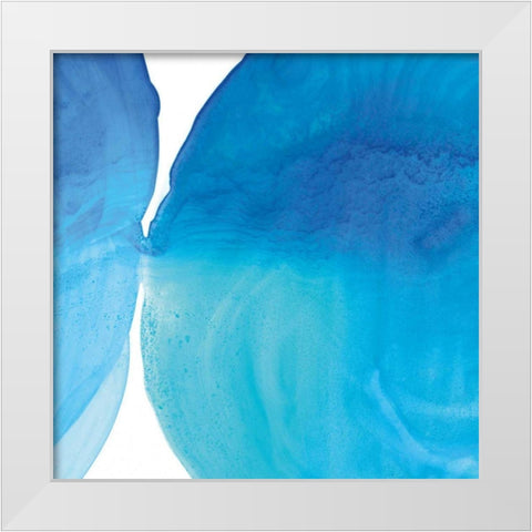 Pools of Turquoise I White Modern Wood Framed Art Print by Rhue, Piper