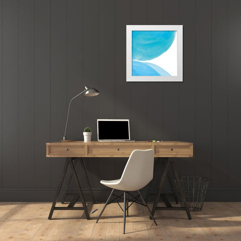 Pools of Turquoise II White Modern Wood Framed Art Print by Rhue, Piper
