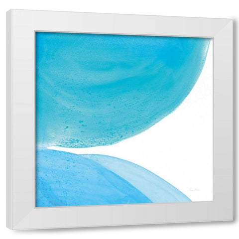 Pools of Turquoise II White Modern Wood Framed Art Print by Rhue, Piper