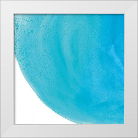 Pools of Turquoise IV White Modern Wood Framed Art Print by Rhue, Piper