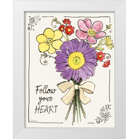 Sunny Bouquets II White Modern Wood Framed Art Print by Grove, Beth