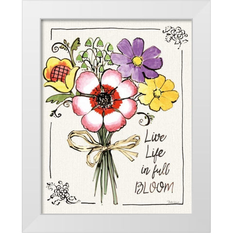Sunny Bouquets III White Modern Wood Framed Art Print by Grove, Beth