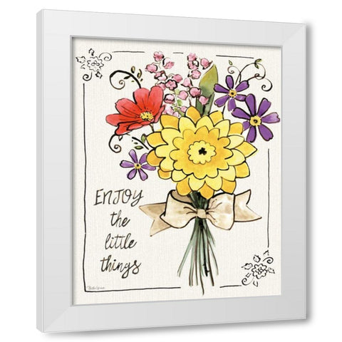 Sunny Bouquets IV White Modern Wood Framed Art Print by Grove, Beth