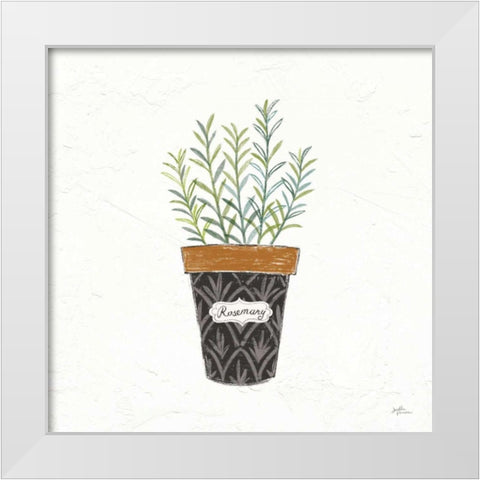 Fine Herbs IX White Modern Wood Framed Art Print by Penner, Janelle