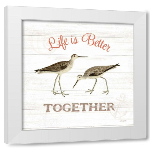 Bayside IV White Modern Wood Framed Art Print by Pertiet, Katie