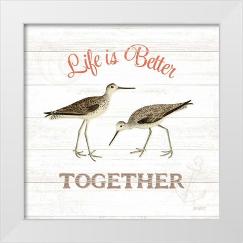 Bayside IV White Modern Wood Framed Art Print by Pertiet, Katie