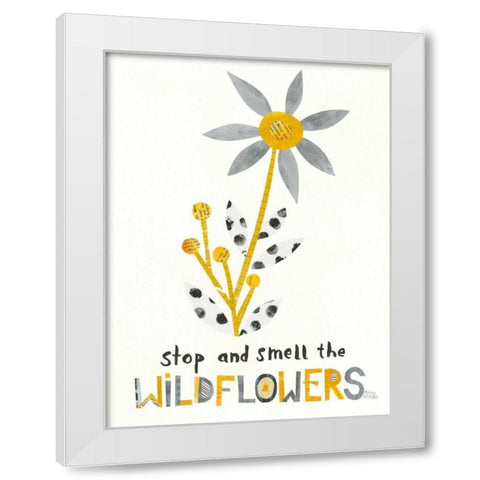 Bloom Boldly III White Modern Wood Framed Art Print by Averinos, Melissa