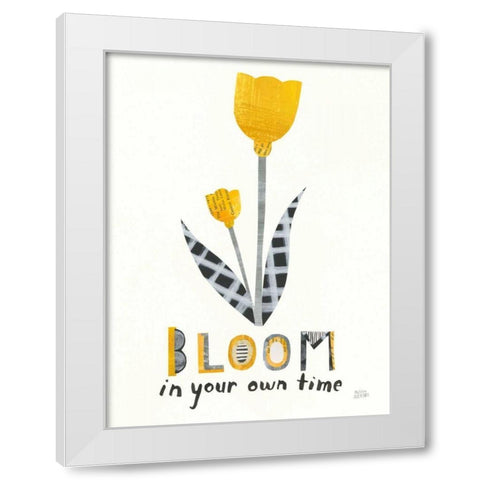 Bloom Boldly IV White Modern Wood Framed Art Print by Averinos, Melissa