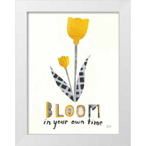 Bloom Boldly IV White Modern Wood Framed Art Print by Averinos, Melissa