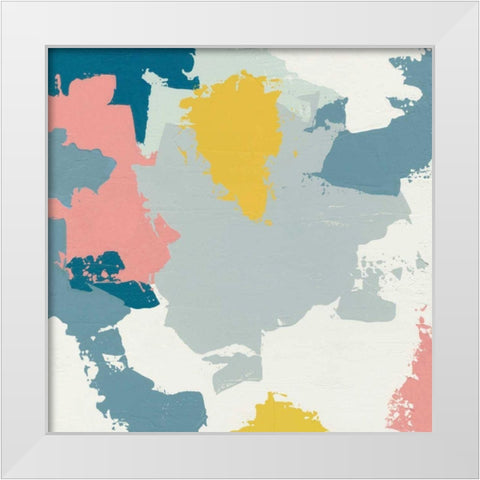 Happy I White Modern Wood Framed Art Print by Hershey, Moira