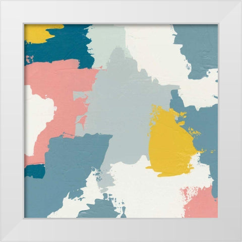 Happy II White Modern Wood Framed Art Print by Hershey, Moira