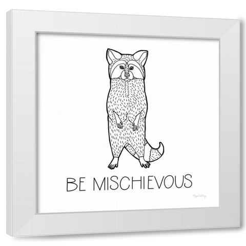 Color the Forest II Be Mischievous White Modern Wood Framed Art Print by DeNeige, Elyse