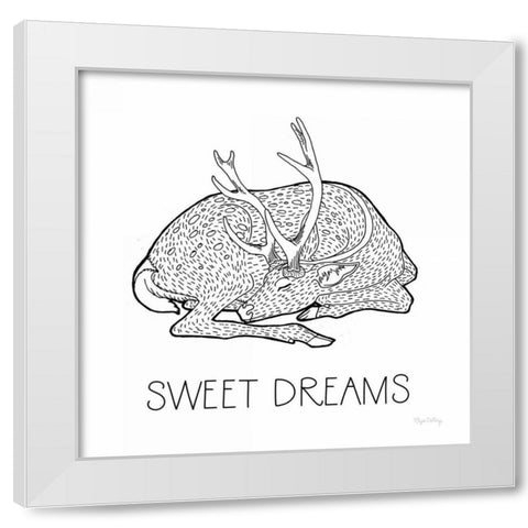 Color the Forest III Sweet Dreams White Modern Wood Framed Art Print by DeNeige, Elyse