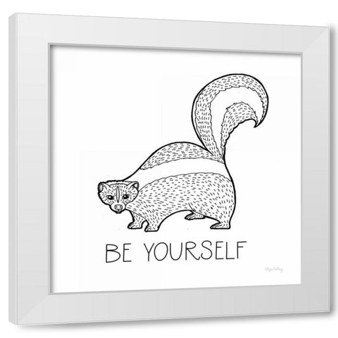 Color the Forest X Be Yourself White Modern Wood Framed Art Print by DeNeige, Elyse