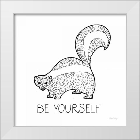 Color the Forest X Be Yourself White Modern Wood Framed Art Print by DeNeige, Elyse