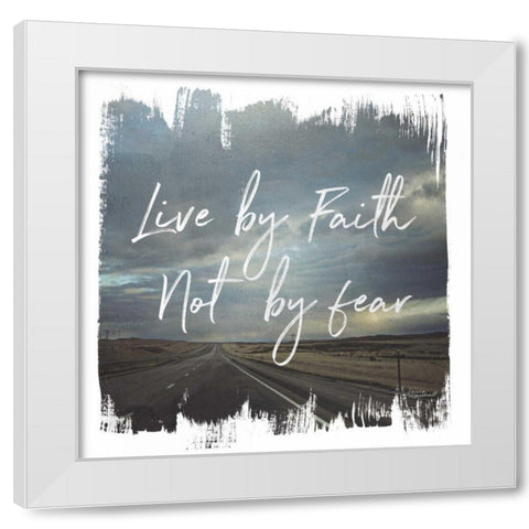 Wild Wishes II Live by Faith White Modern Wood Framed Art Print by Marshall, Laura