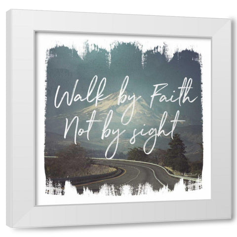 Wild Wishes III Walk by Faith White Modern Wood Framed Art Print by Marshall, Laura