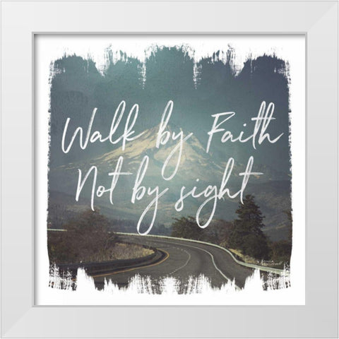 Wild Wishes III Walk by Faith White Modern Wood Framed Art Print by Marshall, Laura