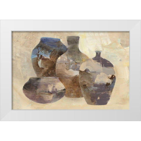 Ceramic Still Life White Modern Wood Framed Art Print by Hristova, Albena
