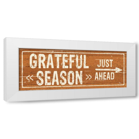 Harvest Signs III White Modern Wood Framed Art Print by Pela Studio