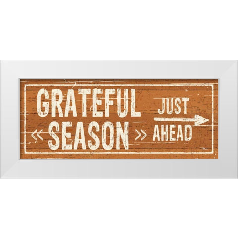 Harvest Signs III White Modern Wood Framed Art Print by Pela Studio