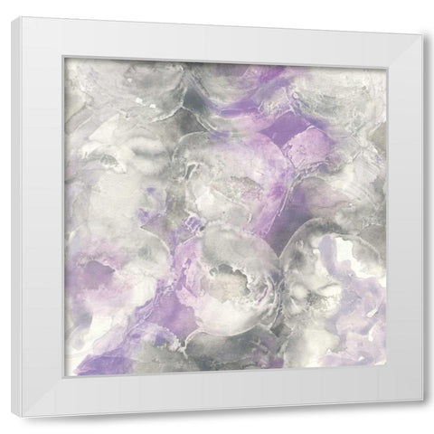 Amethyst Circles I White Modern Wood Framed Art Print by Paschke, Chris