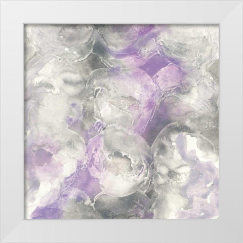 Amethyst Circles I White Modern Wood Framed Art Print by Paschke, Chris
