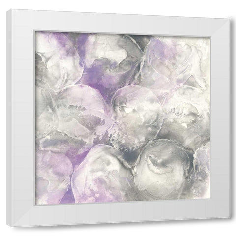 Amethyst Circles II White Modern Wood Framed Art Print by Paschke, Chris
