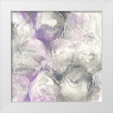 Amethyst Circles II White Modern Wood Framed Art Print by Paschke, Chris
