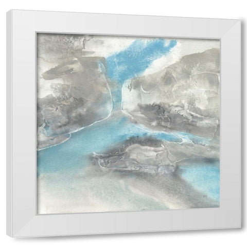Blue Tones II White Modern Wood Framed Art Print by Paschke, Chris