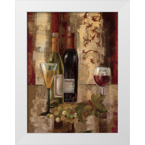 Graffiti and Wine III White Modern Wood Framed Art Print by Vassileva, Silvia