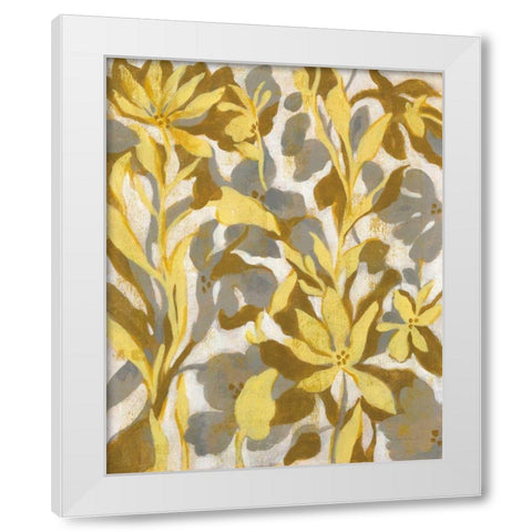 Painted Tropical Screen I White Modern Wood Framed Art Print by Vassileva, Silvia