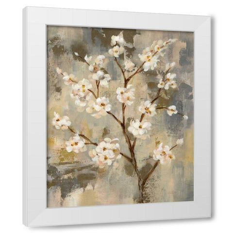 Neutral Branches II Crop White Modern Wood Framed Art Print by Vassileva, Silvia