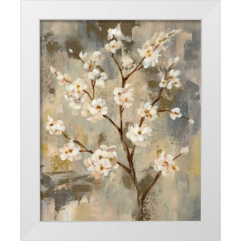 Neutral Branches II Crop White Modern Wood Framed Art Print by Vassileva, Silvia