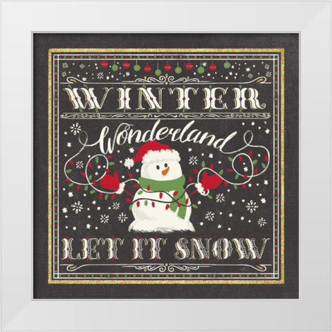 Winter Wonderland III-Let It Snow White Modern Wood Framed Art Print by Penner, Janelle