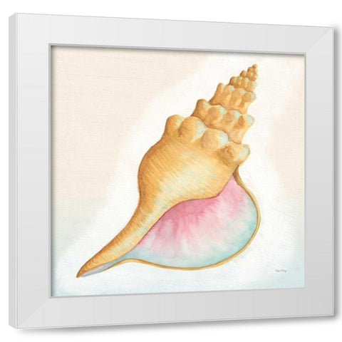 Boardwalk Conch White Modern Wood Framed Art Print by DeNeige, Elyse