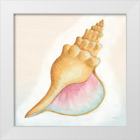 Boardwalk Conch White Modern Wood Framed Art Print by DeNeige, Elyse