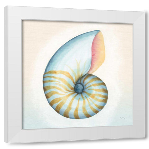 Boardwalk Nautilus White Modern Wood Framed Art Print by DeNeige, Elyse