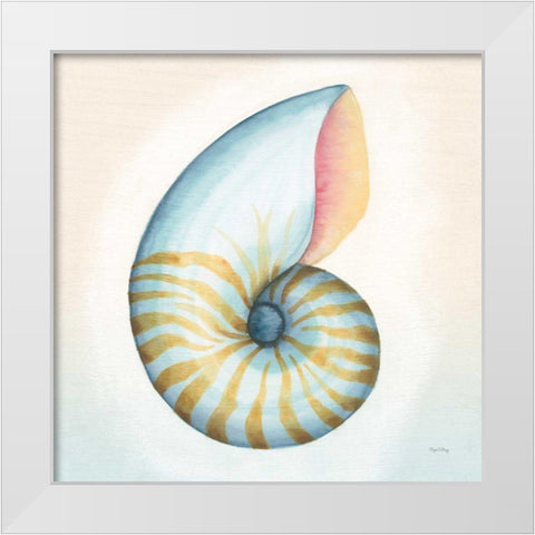 Boardwalk Nautilus White Modern Wood Framed Art Print by DeNeige, Elyse