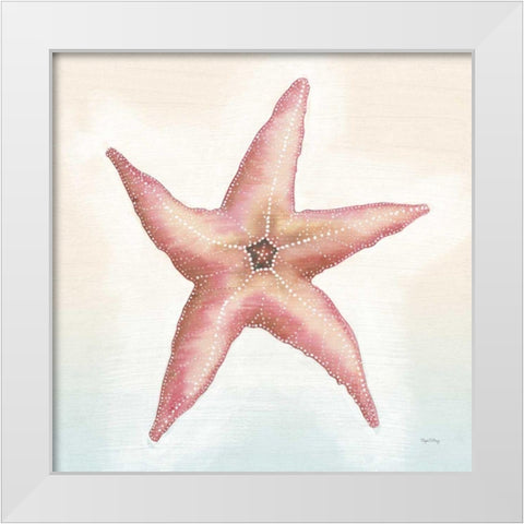 Boardwalk Starfish White Modern Wood Framed Art Print by DeNeige, Elyse