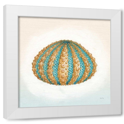 Boardwalk Urchin White Modern Wood Framed Art Print by DeNeige, Elyse