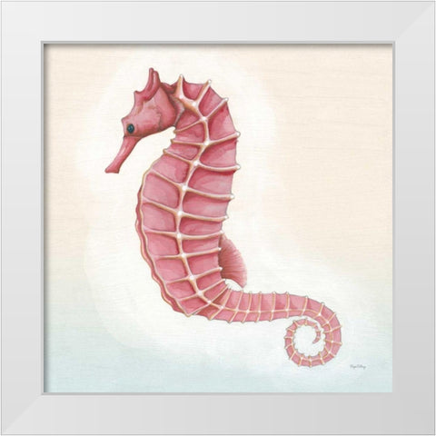 Boardwalk Seahorse White Modern Wood Framed Art Print by DeNeige, Elyse